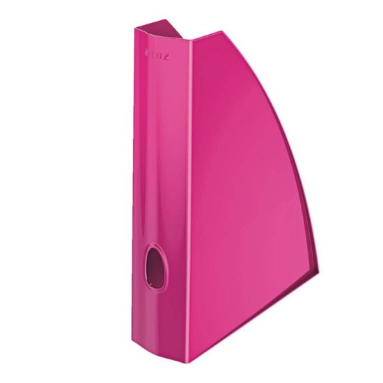 Suport Vertical Documente Leitz Wow, A4, Plastic, Roz Metalizat, Suport Documente Leitz Wow, Suport Vertical pentru Documente, Suport Birou Documente, Suport de Birou pentru Documente, Suport Acte, Suport Hartii