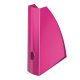 Suport Vertical Documente Leitz Wow, A4, Plastic, Roz Metalizat, Suport Documente Leitz Wow, Suport Vertical pentru Documente, Suport Birou Documente, Suport de Birou pentru Documente, Suport Acte, Suport Hartii