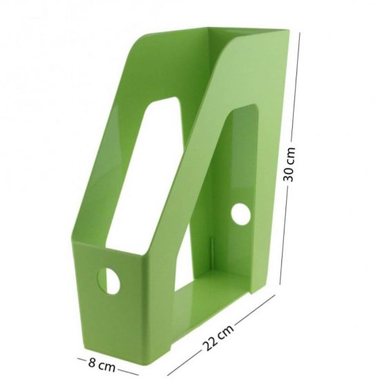Suport Vertical Documente ECADA, Material Plastic, Verde, Suport Documente, Suport Documente Verde, Suport Documente din Plastic, Suport Documente Birou, Organizator Documente, Organizator Reviste, Organizator Dosare