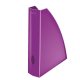 Suport Vertical Documente Leitz Wow, A4, Plastic, Mov Metalizat, Suport Documente Leitz Wow, Suport Vertical pentru Documente, Suport Birou Documente, Suport de Birou pentru Documente, Suport Acte, Suport Hartii