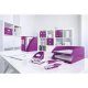 Suport Vertical Documente Leitz Wow, A4, Plastic, Mov Metalizat, Suport Documente Leitz Wow, Suport Vertical pentru Documente, Suport Birou Documente, Suport de Birou pentru Documente, Suport Acte, Suport Hartii