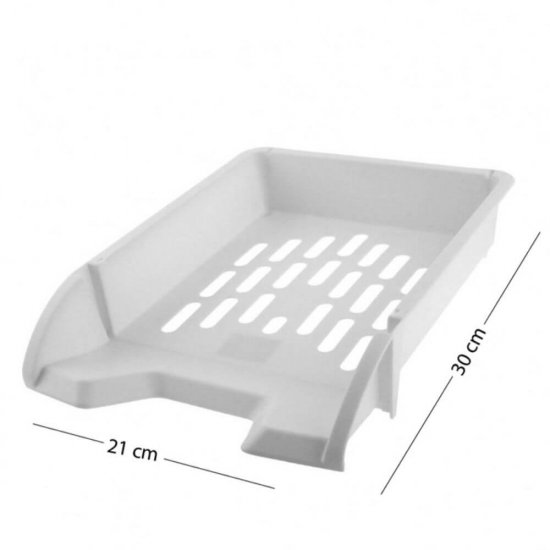 Suport Orizontal Documente ECADA, Material Plastic, Transparent, Suport Documente, Tavita Documente, Suport Documente din Plastic, Suport Documente Birou, Organizator Documente, Organizator Reviste, Organizator Dosare