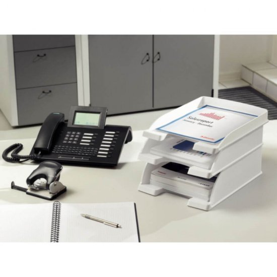 Suport Orizontal Documente ECADA, Material Plastic, Transparent, Suport Documente, Tavita Documente, Suport Documente din Plastic, Suport Documente Birou, Organizator Documente, Organizator Reviste, Organizator Dosare