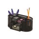 Organizator de Birou, 235x112x100 mm, 8 Compartimente, Accesorii din Plasa Metalica, Accesorii Birou, Suport Accesorii de Scris, Organizer Metalic