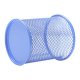 Suport Birou Cilindric Deli Vivid, 91x98 mm, Plasa Metalica Albastra, Suport pentru Pixuri, Suport pentru Pensule, Suport pentru Creioane, Suport pentru Markere, Suport Pixuri Birou, Organizator Pixuri, Organizator Instrumente de Scris Birou