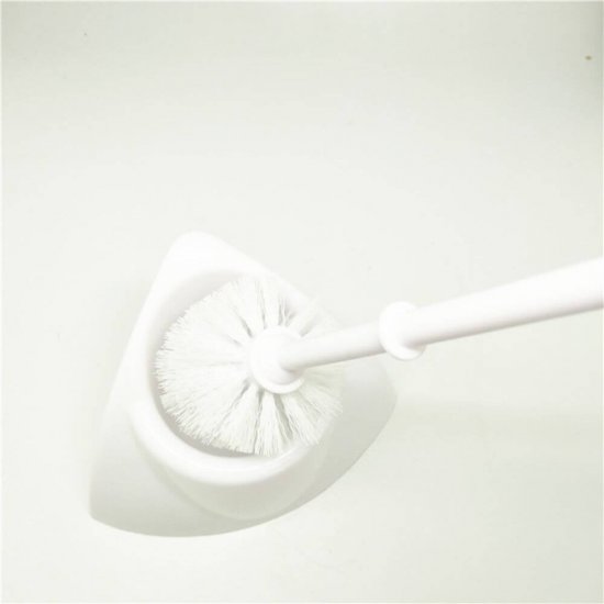 Set Toaleta cu Perie si Suport din Plastic OTI pentru Colt, Culoare Alba, Seturi de Toaleta, Perii pentru Toaleta, Set Perii WC, Set pentru Curatenie Baie, Accesorii pentru Toaleta, Perie pentru Vasul de Toaleta