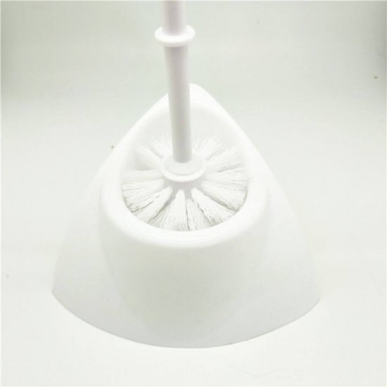Set Toaleta cu Perie si Suport din Plastic OTI pentru Colt, Culoare Alba, Seturi de Toaleta, Perii pentru Toaleta, Set Perii WC, Set pentru Curatenie Baie, Accesorii pentru Toaleta, Perie pentru Vasul de Toaleta
