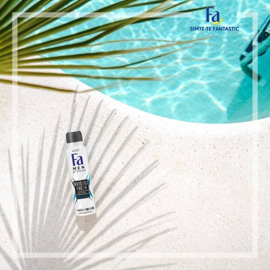 Deodorant Spray Fa Men Xtreme Invisible Fresh, 150 ml, 48 h Protectie, Formula Vegana, Deodorant Extreme Invisible Power Fa Men, Deodorant Parfum Proaspat Barbatesc, Deodorant Spray pentru Barbati, Deodorant Parfumat, Deodorante Barbati