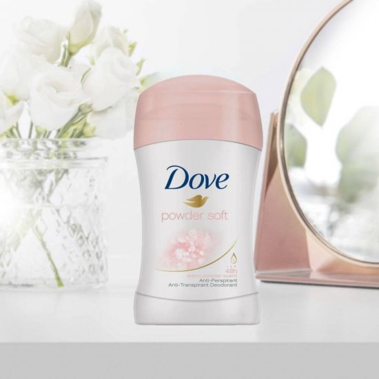 Deodorant Stick DOVE Powder Soft, 40 ml, Pentru Femei, Protectie 48h, Deodorant Solid, Deodorante Solide, Deodorant Solid Femei, Deodorant Crema, Deodorant Stick Solid, Deodorant Femei, Deodorante Femei, Antiperspirante Femei, Antiperspirant Femei
