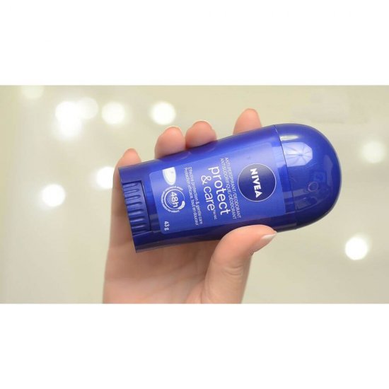 Deodorant Stick NIVEA Protect & Care, 40 ml, Protectie 48h, Deodorant Solid, Deodorante Solide, Deodorant Solid Femei, Deodorant Crema, Deodorant Stick Solid, Deodorant Femei, Deodorante Femei, Antiperspirante Femei, Antiperspirant Femei
