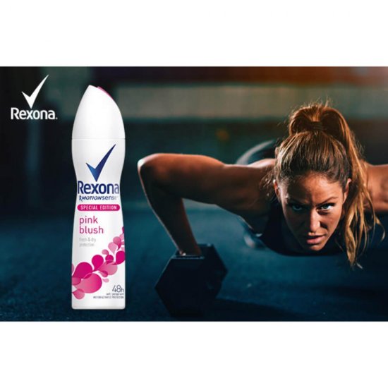 Deodorant Spray Antiperspirant Rexona MotionSense Pink Blush, 200 ml, Deodorant Spray Rexona MotionSense, Deodorant Antiperspirant Rexona MotionSense, Antiperspirant Rexona MotionSense Pink Blush