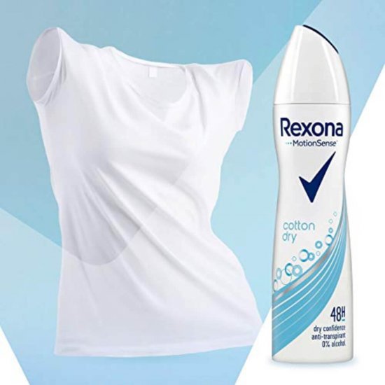 Deodorant Spray Antiperspirant Rexona 200 ml, MotionSense Cotton Dry Algodon, Deodorant Spray Rexona MotionSense, Deodorant Antiperspirant Rexona MotionSense, Antiperspirant Rexona MotionSense Pink Blush