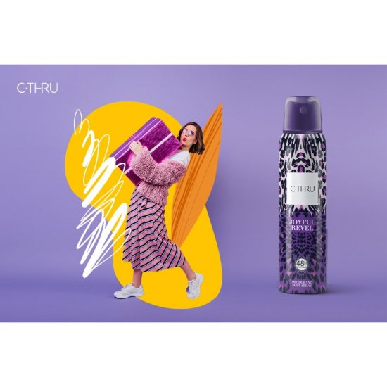 Deodorant Spray C-Thru Joyful Revel, Protectie 48h, 150 ml, Deodorante, Deodorante Spray, Deodorant C-Thru, Spray Deodorant, Deodorant Femei, Spray Antiperspirant, Deodorant Parfumat, Spray Deodorant pentru Femei