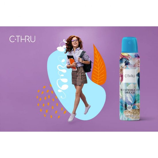 Deodorant Spray C-Thru Wonderlust Dream, Protectie 48h, 150 ml, Deodorante, Deodorante Spray, Deodorant C-Thru, Spray Deodorant, Deodorant Femei, Spray Antiperspirant, Deodorant Parfumat, Spray Deodorant pentru Femei