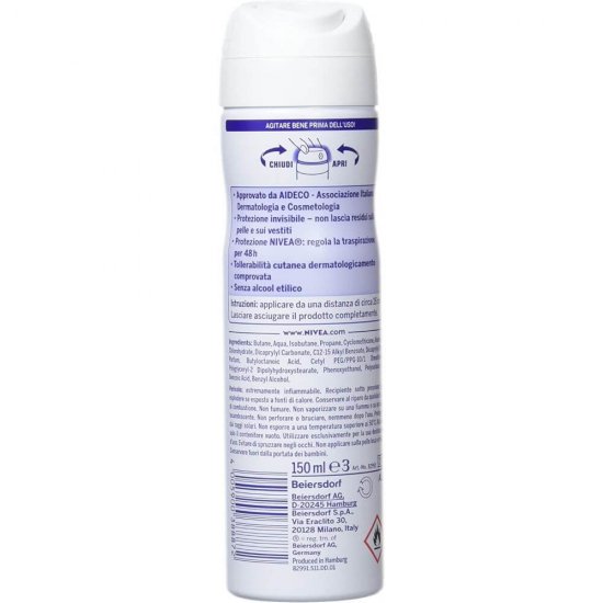 Spray Deodorant Nivea Pure Invisible, 150 ml, Deodorant Femei, Deodorant Spray Nivea, Antiperspirant Nivea, Deodorante si Antiperspirante Femei, Spray Antiperspirant, Ingrijire Corporala, Deodorante Nivea pentru Femei
