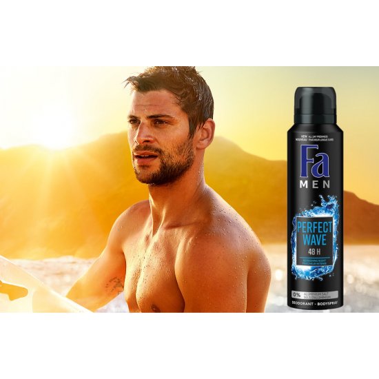 Deodorant Spray Fa Men Perfect Wave, 150 ml, Protectie Pana la 48h, Fara Sare de Aluminiu, Parfum Revigorant, Deodorant Spray FA, Antiperspirant Fa, Deodorante Barbati, Spray Antiperspirant, Ingrijire Corporala, Deodorante Fa pentru Barbati Deodorant Spray Fa Men Perfect Wave, 150 ml, Protectie Pana la 48h, Fara Sare de Aluminiu, Parfum Revigorant, Deodorant Spray FA, Antiperspirant Fa, Deodorante Barbati, Spray Antiperspirant, Ingrijire Corporala, Deodorante Fa pentru Barbati