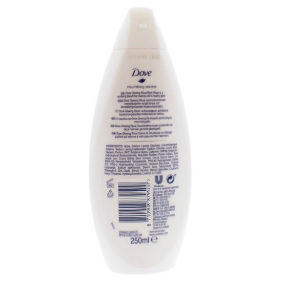 Gel de Dus DOVE Glowing Ritual, 250 ml, Parfum de Floare de Lotus si Apa de Orez, Gel de Dus Parfum Deosebit, Gel de Dus Revigorant, Geluri de Dus Parfumate, Geluri de Dus Hidratante, Gel de Dus Energizant