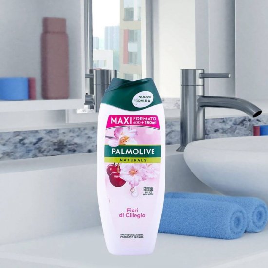 Gel de Dus PALMOLIVE Naturals Cherry Blossom, 750 ml, Parfum de Cirese, Gel de Dus Hidratant, Geluri Dus pentru Hidratare, Geluri de Dus Palmolive, Gel pentru Dus, Produse Ingrijire Corp, Produse Igiena Corp