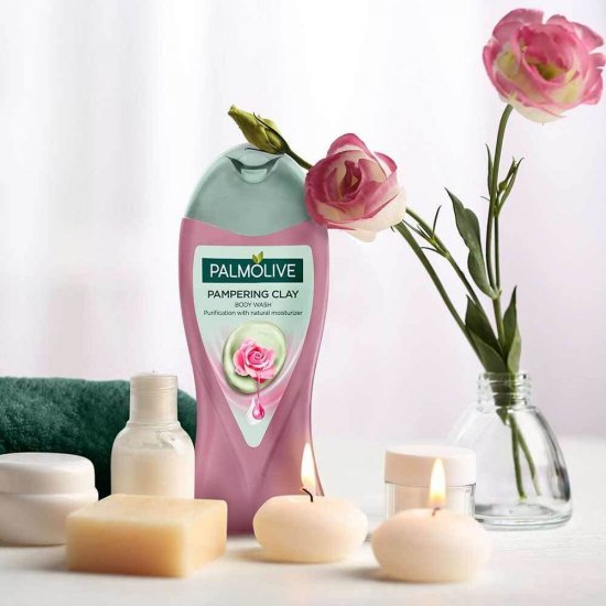 Gel de Dus PALMOLIVE Clay Rose, 500 ml, Argila si Ulei Trandafiri, Gel de Dus 500 ml, Gel de Dus Palmolive, Gel de Dus Hidratant, Geluri de Dus Hidratante, PALMOLIVE Gel de Dus, Produse de Ingrijire a Corpului