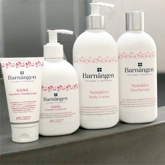 Crema Dus BARNANGEN Sensitive 400 ml, Piele Sensibila, Vegan, Crema pentru Dus Vegana, Lotiune pentru Dus, Emulsie Vegana pentru Dus, Crema de Dus pentru Femei, Geluri pentru Dus, Gel de Dus Dama, Creme pentru Dus
