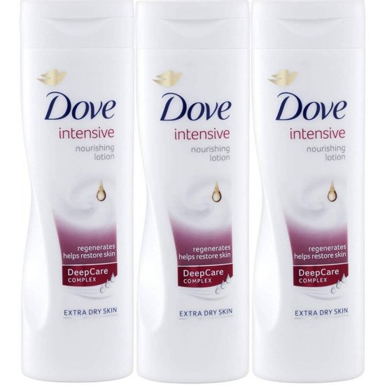 Lotiune Corp DOVE Intensive Body Lotion, 400 ml, pentru Piele Uscata, Lotiuni de Corp, Lotiune pentru Corp, Lotiune Ingrijire Corp, Lotiune Hidratanta, Lotiune pentru Hidratare, Lotiune pentru Piele Uscata si Sensibila