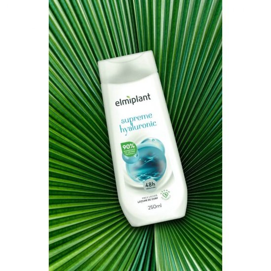 Lotiune de Corp Elmiplant Supreme Hyaluronic, 250 ml, Lotiune de Corp pentru Toate Tipurile de Piele, Lotiuni de Corp Elmiplant, Lotiune de Corp Hidratanta Elmiplant, Elmiplant Lotiuni de Corp Piele Uscata