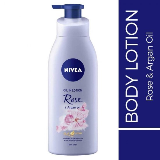 Lotiune Corp NIVEA Rose, 200 ml, Extract de Trandafiri, cu Pompita, Lotiuni de Corp, Lotiune pentru Corp, Lotiune Ingrijire Corp, Lotiune Hidratanta, Lotiune pentru Hidratare, Lotiune pentru Piele Uscata si Sensibila