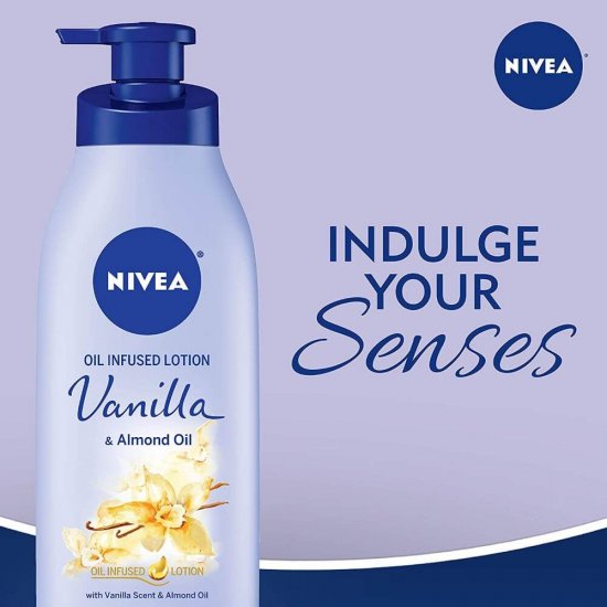 Lotiune Corp NIVEA Vanilla, 200 ml, Extract Vanilie, cu Pompita, Lotiuni de Corp Nivea, Lotiuni de Corp, Lotiune pentru Corp, Lotiune Ingrijire Corp, Lotiune Hidratanta, Lotiune pentru Hidratare, Lotiune pentru Piele Uscata si Sensibila