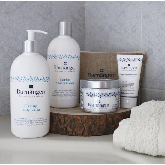 Crema de Dus BARNANGEN Caring 400 ml, Piele Normala, Vegan, Crema pentru Dus Vegana, Lotiune pentru Dus, Emulsie Vegana pentru Dus, Crema de Dus pentru Femei, Geluri pentru Dus, Gel de Dus Dama, Creme pentru Dus