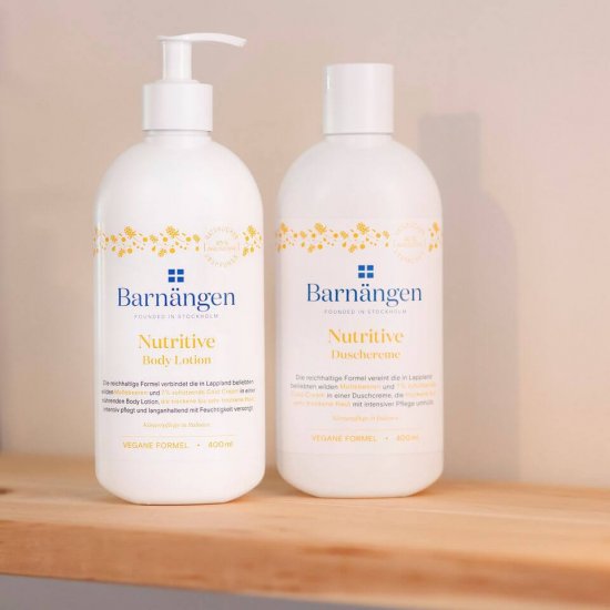 Crema Dus BARNANGEN Nutritive 400 ml, Piele Uscata, Vegan, Crema pentru Dus Vegana, Lotiune pentru Dus, Emulsie Vegana pentru Dus, Crema de Dus pentru Femei, Crema de Dus Hidratanta, Geluri pentru Dus, Gel de Dus Dama, Creme pentru Dus