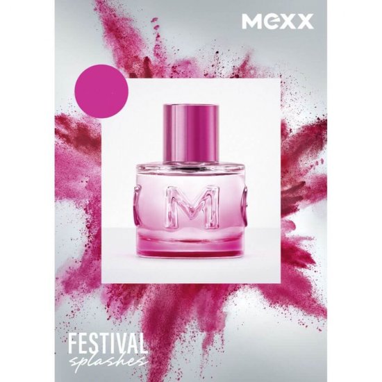 Apa de Toaleta Femei Mexx Festival Splashes, 40 ml, Parfum Floral de Fructe, Parfum pentru Femei Mexx Festival Splashes, Apa de Toaleta Mexx pentru Femei, Parfum Mexx Woman, Parfum Mexx For Her, Parfum Women, Apa de Toaleta For Woman