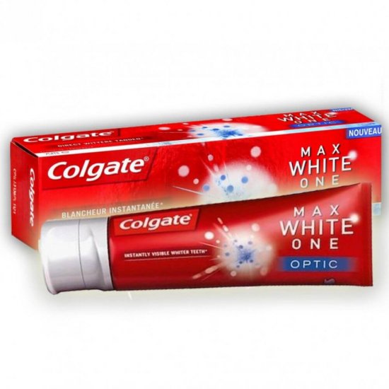 Pasta Dinti Colgate Max White Optic, 75 ml, Aroma de Menta, Pasta de Dinti cu Menta, Pasta de Dinti pentru Albire, Articole Igiena Dentara, Produse pentru Ingrjire Orala, Produse pentru Sanatate Orala, Igiena Orala, Ingrijire si Igiena Orala