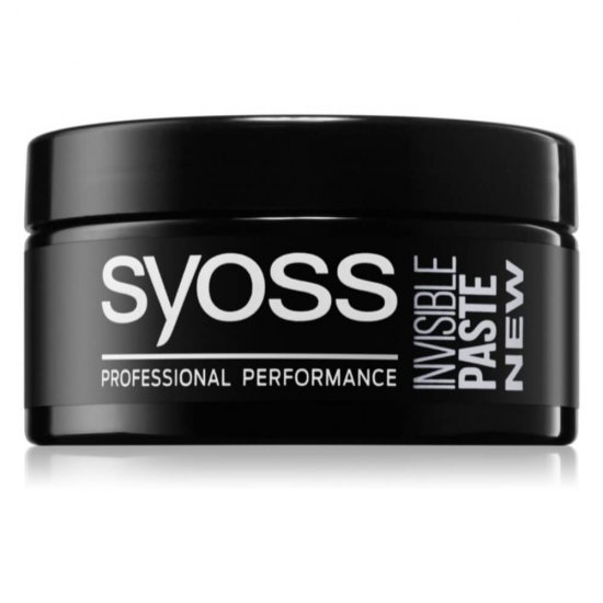 Pasta de Par Modelatoare SYOSS Invisible Paste, 100 ml, Soft Control, Pasta pentru Par, Ceara de Par, Pasta Modelatoare de Par, Ceara pentru Modelarea Parului, Pasta Fixatoare de Modelare a Parului, Pasta de Par Syoss