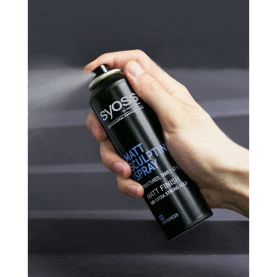 Spray Matt Sculpting cu efect Mat SYOSS, 150 ml, Extra Strong Hold, Spray Fixativ, Spray pentru Par, Spray Fixativ pentru Par, Spray Fixativ cu Efect Mat, Spray Fixativ Mat pentru Par, Spray Fixativ pentru Barbati