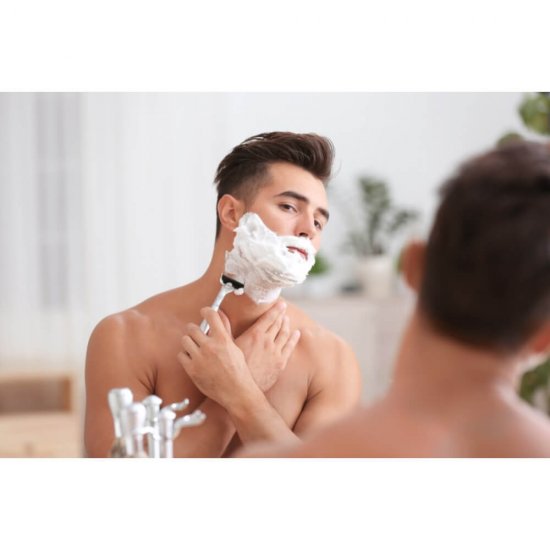 Spuma de Ras pentru Barbati DENIM Performance Extra Sensitive, Confort 24 Ore, Cu Vitamina E si Unt de Cacao, 300 ml, Spuma de Ras cu Vitamina E, Spuma pentru Barbierit, Spuma pentru Ras cu Unt de Cacao, Spuma de Ras Denim, Spuma de Ras Piele Sensibila