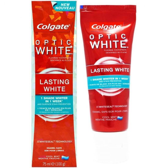 Pasta Dinti Colgate Optic White Lasting White, 75 ml, Pasta de Dinti pentru Albire, Colgate Optic White Lasting White Pasta de Dinti pentru Albire, Produse pentru Ingrjire Orala, Produse pentru Sanatate Orala, Igiena Orala, Ingrijire si Igiena Orala