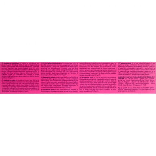 Pasta de Dinti VADEMECUM Junior Strawberry, 75 ml, 6 +, Pentru Copii, Pasta pentru Albirea Dintilor, Pasta de Dinti pentru Albire, Pasta de Dinti pentru Copii, Pasta de Dinti Naturala pentru Albire, Pasta de Dinti cu Capsuni