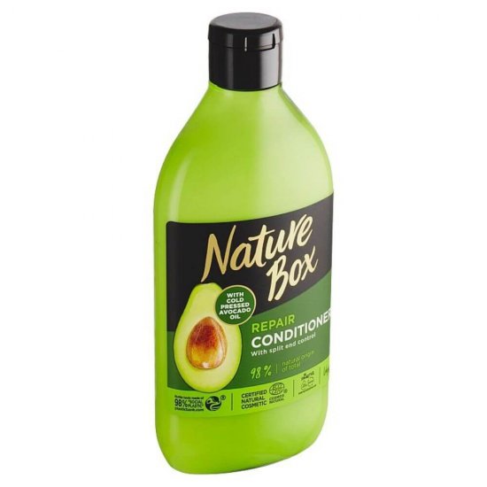 Balsam NATURE BOX Avocado Oil, 385 ml, Ulei Presat la Rece din Avocado, Balsam Vegan, Balsam NATURE BOX, Balsam cu Extracte Naturale, Balsam cu Ulei de Avocado, Balsamuri Fara Parabeni