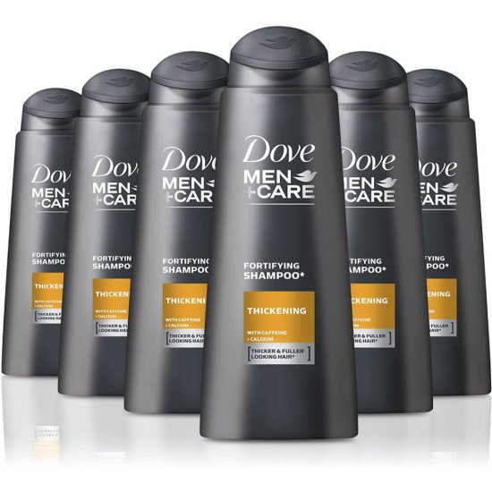 Sampon DOVE Men Thickening, 400 ml, Par Subtire, cu Extract de Cafeina si Calciu, Sampon Revitalizant pentru Barbati, Sampoane cu Calciu, Sampon pentru Barbati, Produse de Ingrijire a Parului, Produse Hairstyling, Sampon Par Fragil