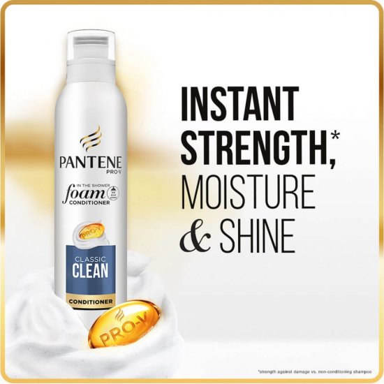Balsam Spuma Pantene Pro-V, 180 ml, Classic Clean, Balsam Pantene, Balsam Spuma Pantene Pro V Classic Clean, Balsam pentru Toate Tipurile de Par, Balsam Pantene Classic Clean, Balsam Par Normal, Balsam Sub Forma de Spuma, Balsam Ingrijire Par