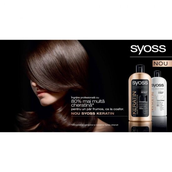 Balsam SYOSS Keratine, 500 ml, pentru Par Uscat, Balsam Par Uscat, Balsam pentru Parul Degradat, Balsam Hranire Par Deteriorat, Balsam Revitalizant, Balsamuri Hidratante, Produse de Ingrijire a Parului, Produse Hairstyling, Blasam Ingrijire Par