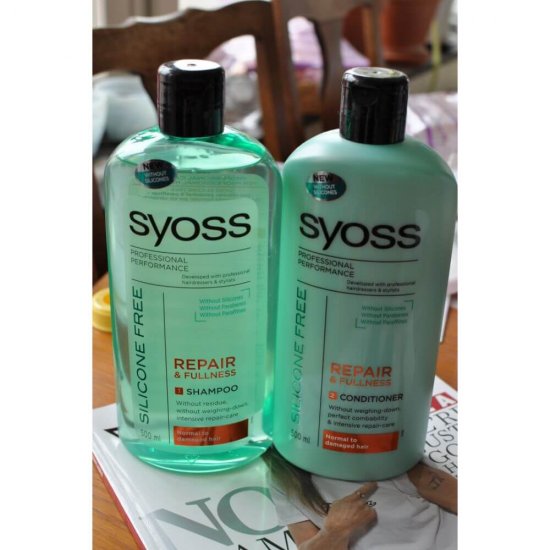 Balsam SYOSS Silicone Free, 500 ml, pentru Par Uscat, Balsam Par Uscat, Balsam pentru Parul Degradat, Balsam Hranire Par Deteriorat, Balsam Revitalizant, Balsamuri Hidratante, Produse de Ingrijire a Parului, Produse Hairstyling, Blasam Ingrijire Par
