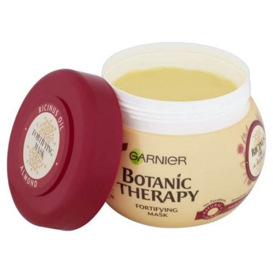 Masca Anti Cadere Par, 300 ml, Garnier Botanic Therapy Ricin Oil & Almond, Masca Impotriva Caderii Parului, Masca Anti Cadere Par, Masca de Par cu Ulei de Ricin, Masca de Par cu Ulei de Migdale, Tratament Anti Cadere Par