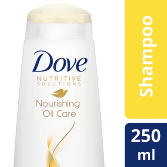 Sampon DOVE Nourishing Oil Care, 250 ml, Par Subtire, cu Ulei de Migdale si Cocos, Sampon cu Extracte Naturale, Sampoane Revitalizante, Sampon Fortifiere, Produse de Ingrijire a Parului, Produse Hairstyling, Sampon Intarire Par