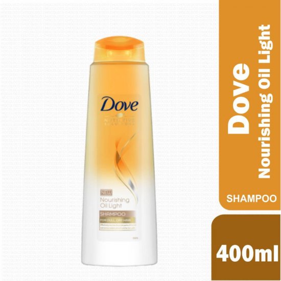 Sampon Par Uscat Dove Nourishing Oil Light, 400 ml, Sampon pentru Par Uscat si Lipsit de Stralucire, Sampon Dove Nourishing Oil Light, Sampon Hidratant Dove, Sampon Hidratare Par, Sampon Ingrijire Par, Sampon pentru Par Moale