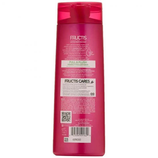 Sampon GARNIER Fructis Densify, 400 ml, cu Extract de Rodie, Sampon Fortifiant, Sampon Spalare Par, Sampon Fortifiere, Sampoane pentru Par Degradat, Sampon Ingrijire Par, Sampon Curatare Par, Sampon pentru Parul Moale