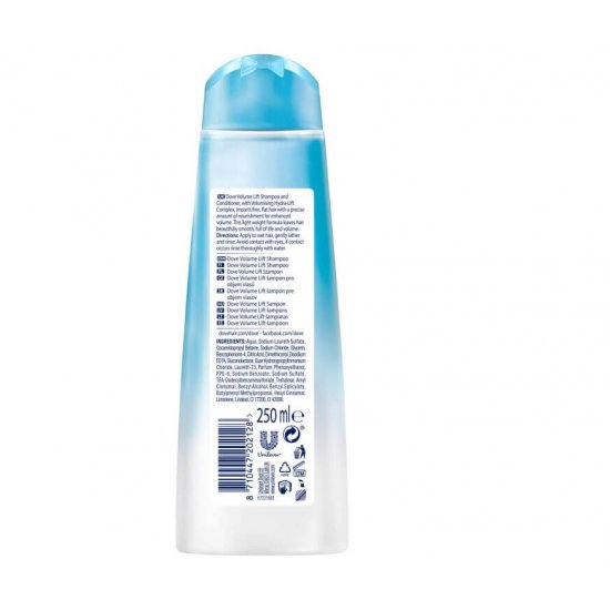 Sampon DOVE Volume Lift 400 ml, Par Normal si Uscat, Sampon Ingrijire Par Uscat, Sampon Fortifiant, Sampoane Revitalizante, Sampon Fortifiere, Produse de Ingrijire a Parului, Produse Hairstyling, Sampon Intarire Par