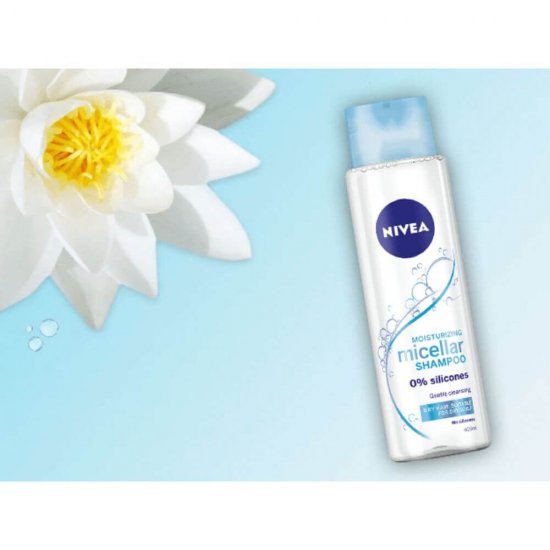 Sampon Micelar Nivea Purifying, 400 ml, Sampon de Par Micelar, Sampon Fara Silicon, Sampon Nivea Pufifying, Sampon pentru Par Gras, Sampon pentru Par cu Tendinta de Ingrasare, Sampon Nivea pentru Par Gras, Sampon Nivea Purifying Micelar Shampoo