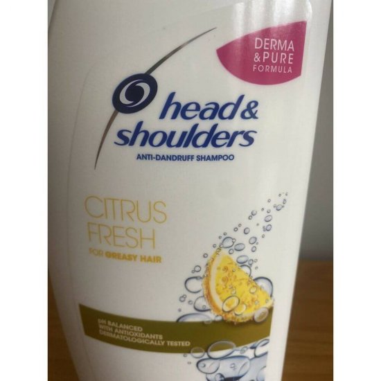 Sampon HEAD&SHOULDERS Citrus Fresh, 900 ml, pentru Par Gras, Cu Pompita, Extract de Citrice, Sampon cu Pompita, Sampon cu Extract de Citrice, Produse de Ingrijire a Parului, Produse Hairstyling, Sampon Antimatreata, Sampon Par Par Gras