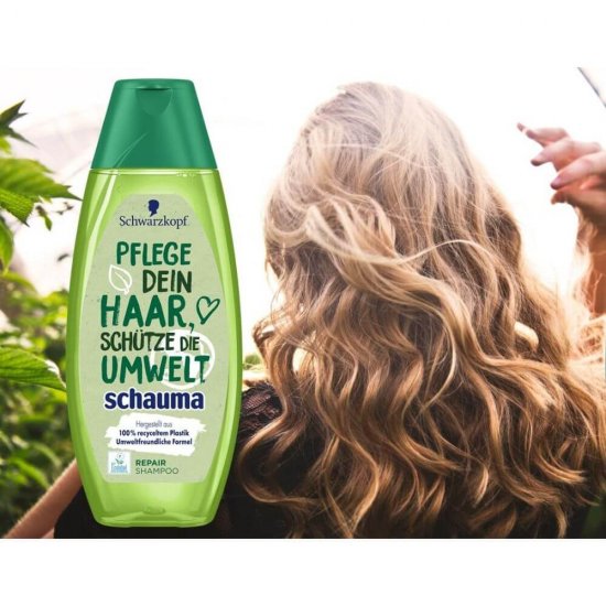 Sampon Femei, 400 ml, Schauma Care For Your Hair And For The Planet Repairing, Sampon pentru Curatare Profunda, Sampon pentru Repararea Parului, Sampon Reparator Femei, Sampon Ecologic pentru Femei, Sampon Schauma pentru Femei